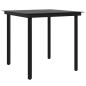 Set da Pranzo per Giardino 3 pz con Cuscini Nero Set da Pranzo per Giardino 3 pz con Cuscini Nero