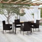 Set Mobili da Pranzo per Giardino 5 pz Nero Set Mobili da Pranzo per Giardino 5 pz Nero