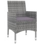 Set da Pranzo per Giardino 5 pz con Cuscini Polyrattan e Vetro Set da Pranzo per Giardino 5 pz con Cuscini Polyrattan e Vetro