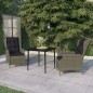 Set Mobili da Pranzo per Giardino 3 pz Marrone Set Mobili da Pranzo per Giardino 3 pz Marrone