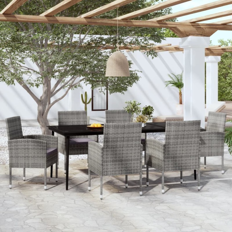 Set Mobili da Pranzo per Giardino 7 pz Antracite Set Mobili da Pranzo per Giardino 7 pz Antracite
