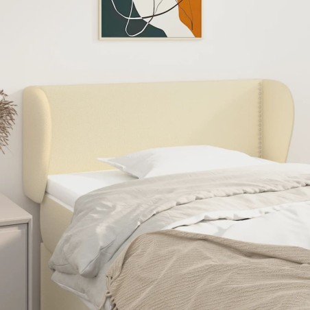 vidaXL Testiera ad Orecchio Crema 103x23x78/88 cm in Similpelle