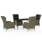 Set Mobili da Pranzo per Giardino 5 pz Marrone Set Mobili da Pranzo per Giardino 5 pz Marrone