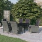 Set Mobili da Pranzo per Giardino 7 pz Grigio Chiaro Set Mobili da Pranzo per Giardino 7 pz Grigio Chiaro