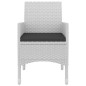 Set da Pranzo per Giardino 7 pz con Cuscini Polyrattan e Vetro Set da Pranzo per Giardino 7 pz con Cuscini Polyrattan e Vetro