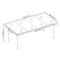 Set Mobili da Pranzo per Giardino 7 pz Grigio Scuro