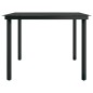 Set da Pranzo per Giardino 9 pz con Cuscini Neri Set da Pranzo per Giardino 9 pz con Cuscini Neri