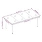 Set Mobili da Pranzo per Giardino 9 pz Grigio Scuro