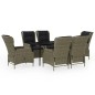 Set Mobili da Pranzo per Giardino 7 pz Marrone Set Mobili da Pranzo per Giardino 7 pz Marrone