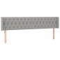 Testiera ad Orecchio Grigio Chiaro 203x16x78/88 cm in Tessuto Testiera ad Orecchio Grigio Chiaro 203x16x78/88 cm in Tessuto