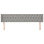 Testiera ad Orecchio Grigio Chiaro 203x16x78/88 cm in Tessuto Testiera ad Orecchio Grigio Chiaro 203x16x78/88 cm in Tessuto