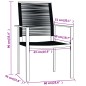 Set Mobili da Pranzo per Giardino 5 pz Nero Set Mobili da Pranzo per Giardino 5 pz Nero