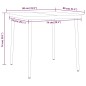 Set Mobili da Pranzo per Giardino 3 pz Nero