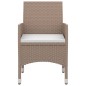 Set da Pranzo per Giardino 5 pz con Cuscini Polyrattan e Vetro Set da Pranzo per Giardino 5 pz con Cuscini Polyrattan e Vetro