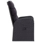 Set da Pranzo da Giardino con Cuscini 3 pz Nero Set da Pranzo da Giardino con Cuscini 3 pz Nero