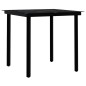 Set da Pranzo da Giardino con Cuscini 3 pz Nero Set da Pranzo da Giardino con Cuscini 3 pz Nero