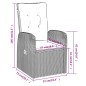 Set da Pranzo da Giardino con Cuscini 3 pz Nero Set da Pranzo da Giardino con Cuscini 3 pz Nero