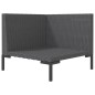 Set Divani Giardino 8 pz con Cuscini in Polyrattan Grigio Scuro
