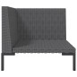 Set Divani Giardino 8 pz con Cuscini in Polyrattan Grigio Scuro