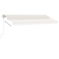vidaXL Tenda Automatica con Sensore Vento e LED 450x350 cm Crema vidaXL Tenda Automatica con Sensore Vento e LED 450x350 cm Crema