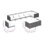Set Divani Giardino 9pz con Cuscini Rattan Rotondo Grigio Scuro Set Divani Giardino 9pz con Cuscini Rattan Rotondo Grigio Scuro