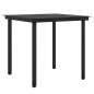 Set da Pranzo per Giardino 3 pz con Cuscini Nero Set da Pranzo per Giardino 3 pz con Cuscini Nero