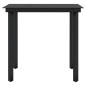 Set da Pranzo per Giardino 3 pz con Cuscini Nero Set da Pranzo per Giardino 3 pz con Cuscini Nero