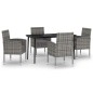 Set Mobili da Pranzo per Giardino 5 pz Antracite