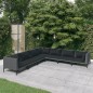 Set Divani da Giardino 7 pz con Cuscini Polyrattan Grigio Scuro Set Divani da Giardino 7 pz con Cuscini Polyrattan Grigio Scuro