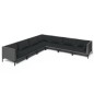 Set Divani da Giardino 7 pz con Cuscini Polyrattan Grigio Scuro Set Divani da Giardino 7 pz con Cuscini Polyrattan Grigio Scuro