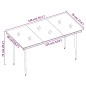 Set da Pranzo per Giardino 5 pz con Cuscini Polyrattan e Vetro Set da Pranzo per Giardino 5 pz con Cuscini Polyrattan e Vetro