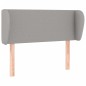 Testiera ad Orecchio Grigio Chiaro 83x23x78/88 cm in Tessuto Testiera ad Orecchio Grigio Chiaro 83x23x78/88 cm in Tessuto