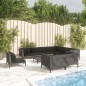 Set Divani da Giardino 10pz con Cuscini Polyrattan Grigio Scuro Set Divani da Giardino 10pz con Cuscini Polyrattan Grigio Scuro