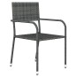 vidaXL Set Mobili da Pranzo da Giardino 5 pz Grigio