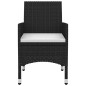 Set da Pranzo per Giardino 9 pz con Cuscini Polyrattan e Vetro Set da Pranzo per Giardino 9 pz con Cuscini Polyrattan e Vetro