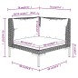 Set Divani da Giardino 7 pz con Cuscini Polyrattan Grigio Scuro Set Divani da Giardino 7 pz con Cuscini Polyrattan Grigio Scuro