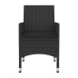Set da Pranzo per Giardino 7 pz con Cuscini Polyrattan e Vetro Set da Pranzo per Giardino 7 pz con Cuscini Polyrattan e Vetro