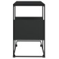 vidaXL Tavolino con Ruote Nero 55x36x63,5 cm in Legno Multistrato vidaXL Tavolino con Ruote Nero 55x36x63,5 cm in Legno Multistrato