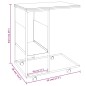 vidaXL Tavolino con Ruote Nero 55x36x63,5 cm in Legno Multistrato vidaXL Tavolino con Ruote Nero 55x36x63,5 cm in Legno Multistrato