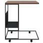 Tavolino con Ruote Nero 55x36x63,5 cm in Legno Multistrato Tavolino con Ruote Nero 55x36x63,5 cm in Legno Multistrato