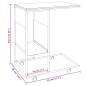 Tavolino con Ruote Nero 55x36x63,5 cm in Legno Multistrato Tavolino con Ruote Nero 55x36x63,5 cm in Legno Multistrato