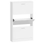 Scarpiera Bianco Lucido 59x17x108 cm in Legno Multistrato