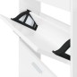 Scarpiera Bianco Lucido 59x17x108 cm in Legno Multistrato