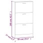 Scarpiera Nera 59x17x108 cm in Legno Multistrato Scarpiera Nera 59x17x108 cm in Legno Multistrato