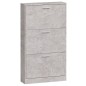 Scarpiera Grigio Cemento 59x17x108 cm in Legno Multistrato Scarpiera Grigio Cemento 59x17x108 cm in Legno Multistrato