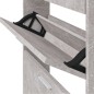 Scarpiera Grigio Cemento 59x17x108 cm in Legno Multistrato Scarpiera Grigio Cemento 59x17x108 cm in Legno Multistrato