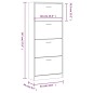 Scarpiera Bianco Lucido 63x24x147 cm in Legno Multistrato Scarpiera Bianco Lucido 63x24x147 cm in Legno Multistrato