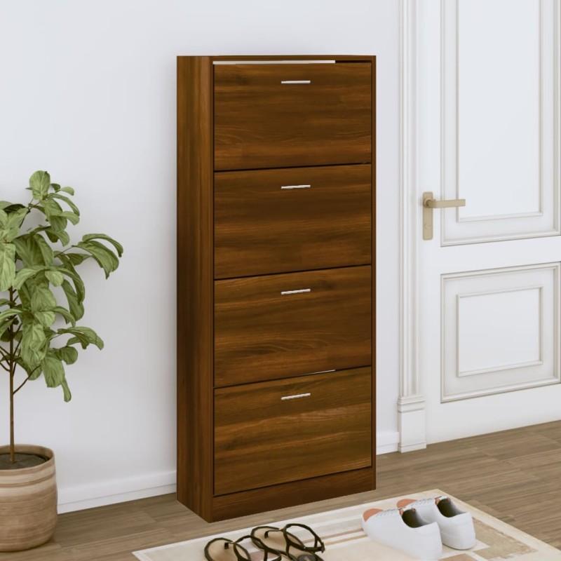 Scarpiera Rovere Marrone 63x24x147 cm in Legno Multistrato Scarpiera Rovere Marrone 63x24x147 cm in Legno Multistrato