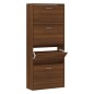 Scarpiera Rovere Marrone 63x24x147 cm in Legno Multistrato Scarpiera Rovere Marrone 63x24x147 cm in Legno Multistrato