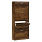Scarpiera Rovere Fumo 63x24x147 cm in Legno Multistrato Scarpiera Rovere Fumo 63x24x147 cm in Legno Multistrato